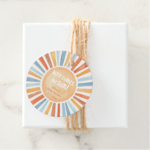 Boho sunshine Hier komt het Sun baby shower Bedankjes Labels