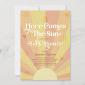 Boho Sunshine I Retro Peace and Love Baby shower Kaart (Voorkant)