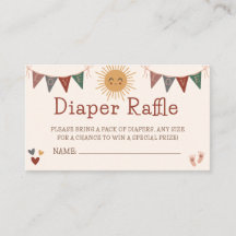 Boho Sunshine Luier Raffle Baby shower