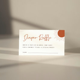 Boho Sunshine Luierloterij Bijgevoegde kaart Plaatskaartje