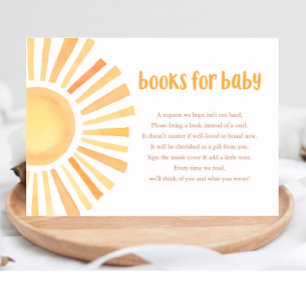 Boho sunshine muted tones books voor baby behuizin informatiekaartje