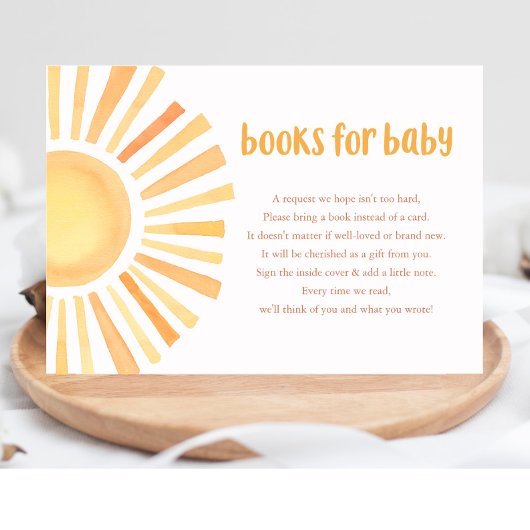 Boho sunshine muted tones books voor baby behuizin informatiekaartje