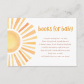 Boho sunshine muted tones books voor baby behuizin informatiekaartje (Voorkant)