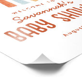 Boho Sunshine Neutral Baby Shower Welcome Sign Foto Afdruk (Hoek)