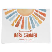 Boho Sunshine Neutral Baby shower Welkom Groot Cadeauzakje (Voorkant)
