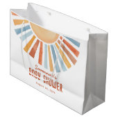 Boho Sunshine Neutral Baby shower Welkom Groot Cadeauzakje (Voorkant Gekanteld)