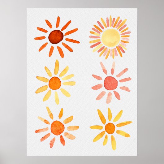 Boho Sunshine Nursery Kinderkamer Decor Poster (Voorkant)