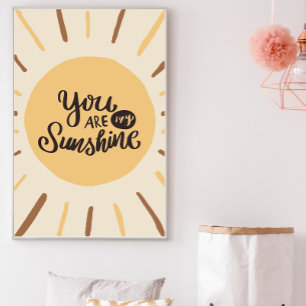 Boho Sunshine Nursery Wall Art Poster