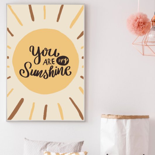 Boho Sunshine Nursery Wall Art Poster