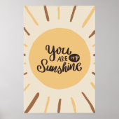 Boho Sunshine Nursery Wall Art Poster (Voorkant)
