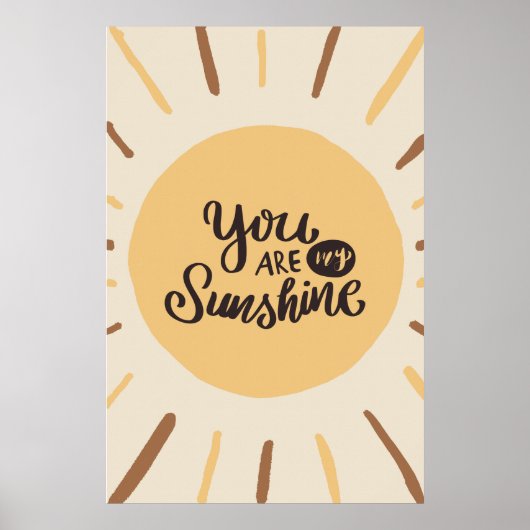 Boho Sunshine Nursery Wall Art Poster (Voorkant)