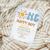 Boho Sunshine One Happy Boy Verjaardag Kaart