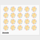 Boho Sunshine One op de zon Ronde Sticker (Vel)