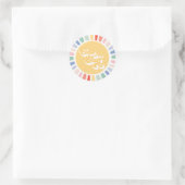 Boho Sunshine One op de zon Ronde Sticker (Tas)