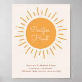 Boho Sunshine Pacifier Hunt Shower Game Poster (Voorkant)