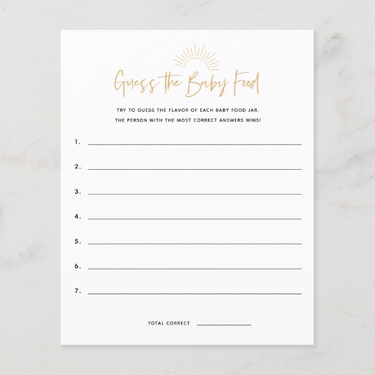 Boho Sunshine raadt het Baby shower aan (Voorkant)