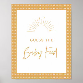 Boho Sunshine raadt het Baby shower Poster