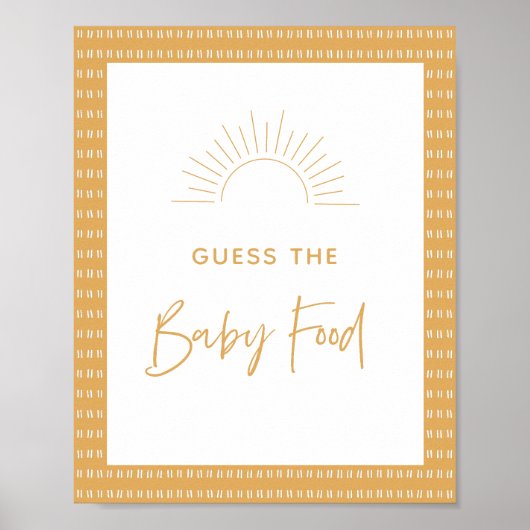 Boho Sunshine raadt het Baby shower Poster (Voorkant)