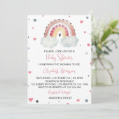 Boho Sunshine Rainbow Baby shower Invitation Kaart (Staand voorkant)
