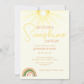 Boho Sunshine Rainbow Baby shower Kaart (Voorkant)