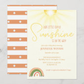 Boho Sunshine Rainbow Baby shower Kaart (Voorkant / Achterkant)