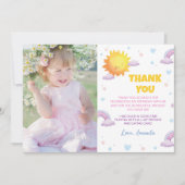 Boho Sunshine Rainbow Dank u kaart Verjaardag (Voorkant)