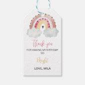 Boho Sunshine Rainbow Dank u Label Verjaardagsfees Cadeaulabel (Voorkant)