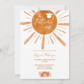 Boho sunshine rainbow sinaasappel 4 foto's afstude kaart (Voorkant)