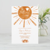 Boho sunshine rainbow sinaasappel 4 foto's afstude kaart (Staand voorkant)