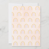 Boho Sunshine, Rainbows en Fun First Birthday Kaart (Achterkant)