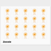 Boho Sunshine Ray of Sun Bedankt Vierkante Sticker (Vel)