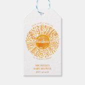 Boho Sunshine Ray van Sun Modern Waterverf Cadeaulabel (Voorkant)