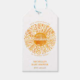 Boho Sunshine Ray van Sun Modern Waterverf Cadeaulabel