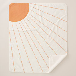 Boho Sunshine Sherpa Deken