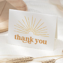 Boho Sunshine Sun Baby shower Bedankkaart