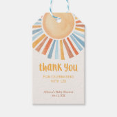 Boho sunshine sun baby shower gunstige labels cadeaulabel (Voorkant)