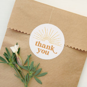 Boho Sunshine Sun Baby shower Ronde Sticker