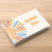 Boho sunshine sun terra cotta blue bedankkaart