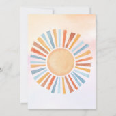 Boho Sunshine Sun Terra Cotta Verjaardag Bedankkaart (Achterkant)