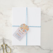 Boho Sunshine Sun Terra Cotta Verjaardag Cadeaulabel (Met Touw)