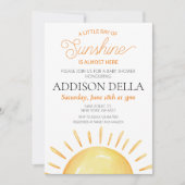 Boho Sunshine Sun Theme Boy Girl Baby shower Kaart (Voorkant)