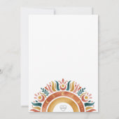 Boho Sunshine verjaardag Kaart (Achterkant)