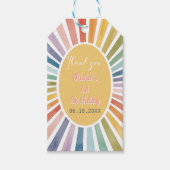 Boho Sunshine Verjaardagsfeest Cadeaulabel (Voorkant)