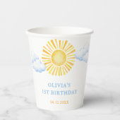 Boho Sunshine Verjaardagsfeestje Papieren Bekers (Voorkant)