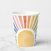 Boho Sunshine Verjaardagsfeestje Papieren Bekers (Achterkant)