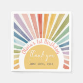 Boho Sunshine Verjaardagsfeestje  Servet (Voorkant)