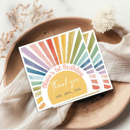 Boho Sunshine Verjaardagsfeestje Servet