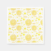 Boho Sunshine Verjaardagsfeestje Servetten - Eerst (Voorkant)
