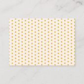 Boho Sunshine Yellow Baby shower Informatiekaartje (Achterkant)