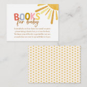Boho Sunshine Yellow Baby shower Informatiekaartje (Voorkant / Achterkant)